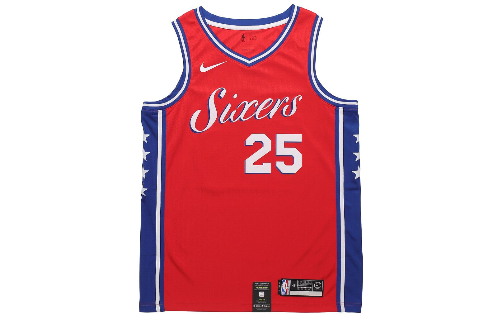 Nike NBA 76ers Ben Simmons 篮球球衣 费城76人队 本西蒙斯 男款 红色 / Кроссовки Nike NBA 76ers Ben Simmons 76 877219-658