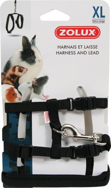 Zolux Harness and leash for rabbit XL, black