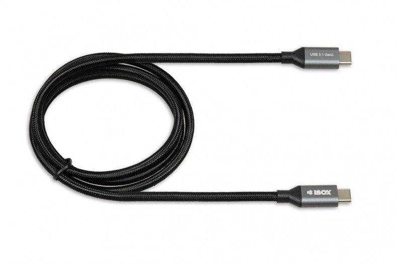 iBox IKUMTC31G2 USB кабель 1 m 3.2 Gen 2 (3.1 Gen 2) USB C Черный