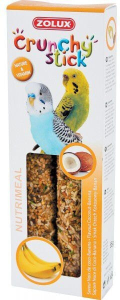 Корм и витамины для птиц Zolux Crunchy Stick papuga mała orzech kokosowy/banan 85 g