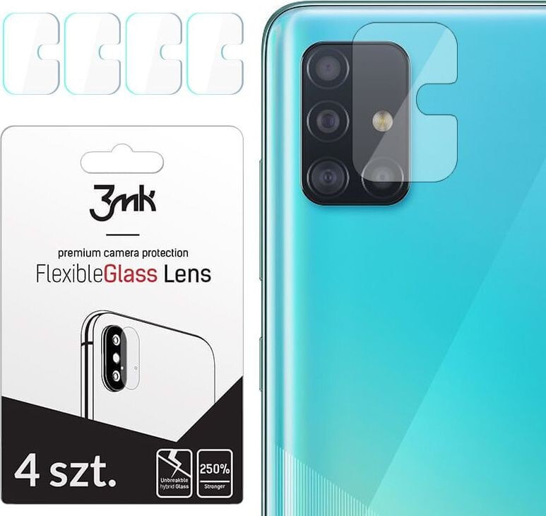3MK FlexibleGlass Lens Samsung A51 Hybrid glass for the camera lens 4 pcs