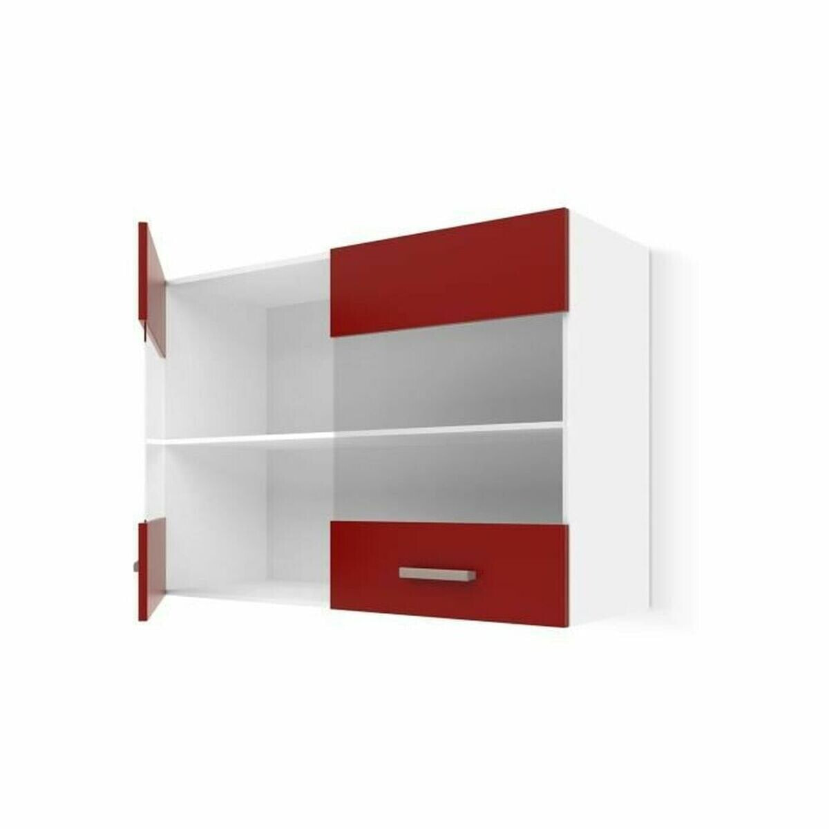 кухонный шкаф Красный PVC Стеклянный Пластик меламин 80 x 31 x 55 cm