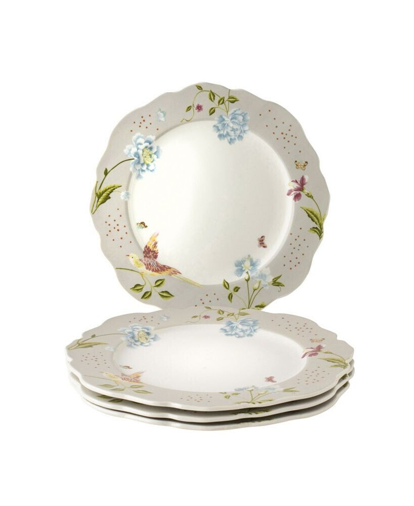 Laura Ashley heritage Collectables Cobblestone Pinstripe Irregular Plates in Gift Box, Set of 4