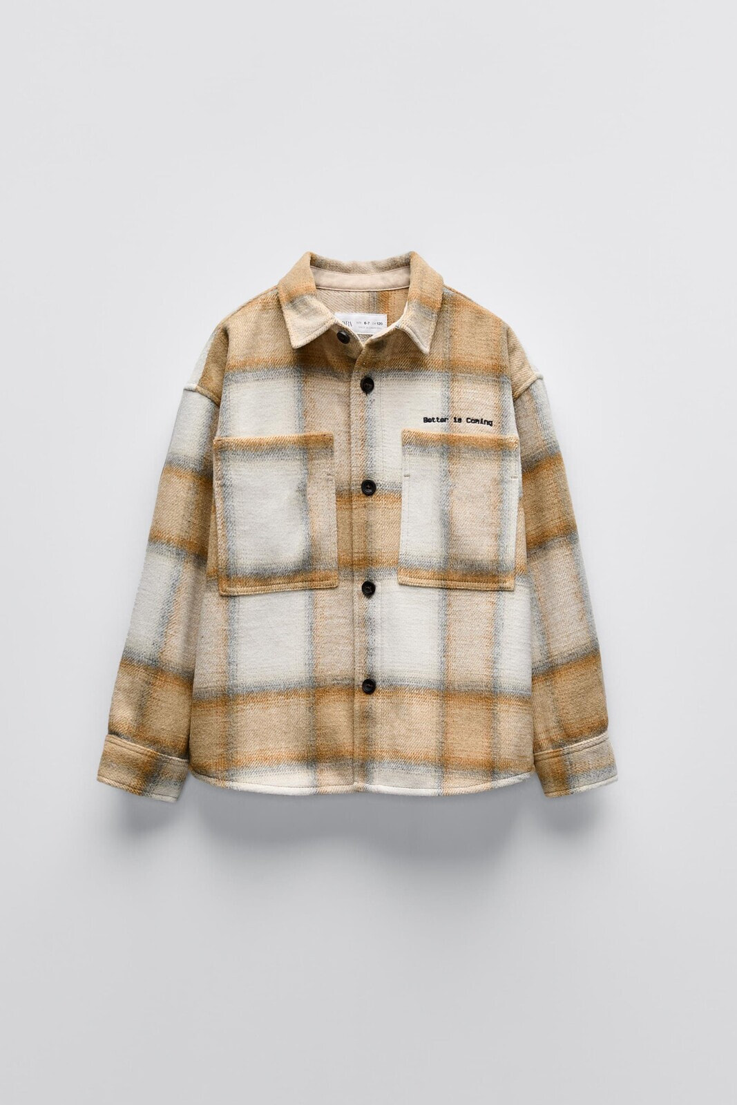 Checked overshirt with pockets