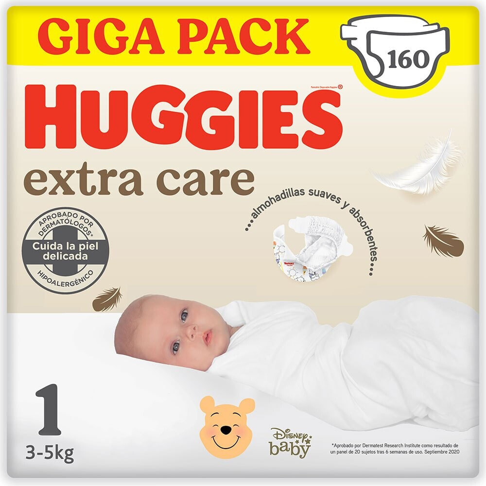 HUGGIES Extra Care Diapers Size 1 160 Units