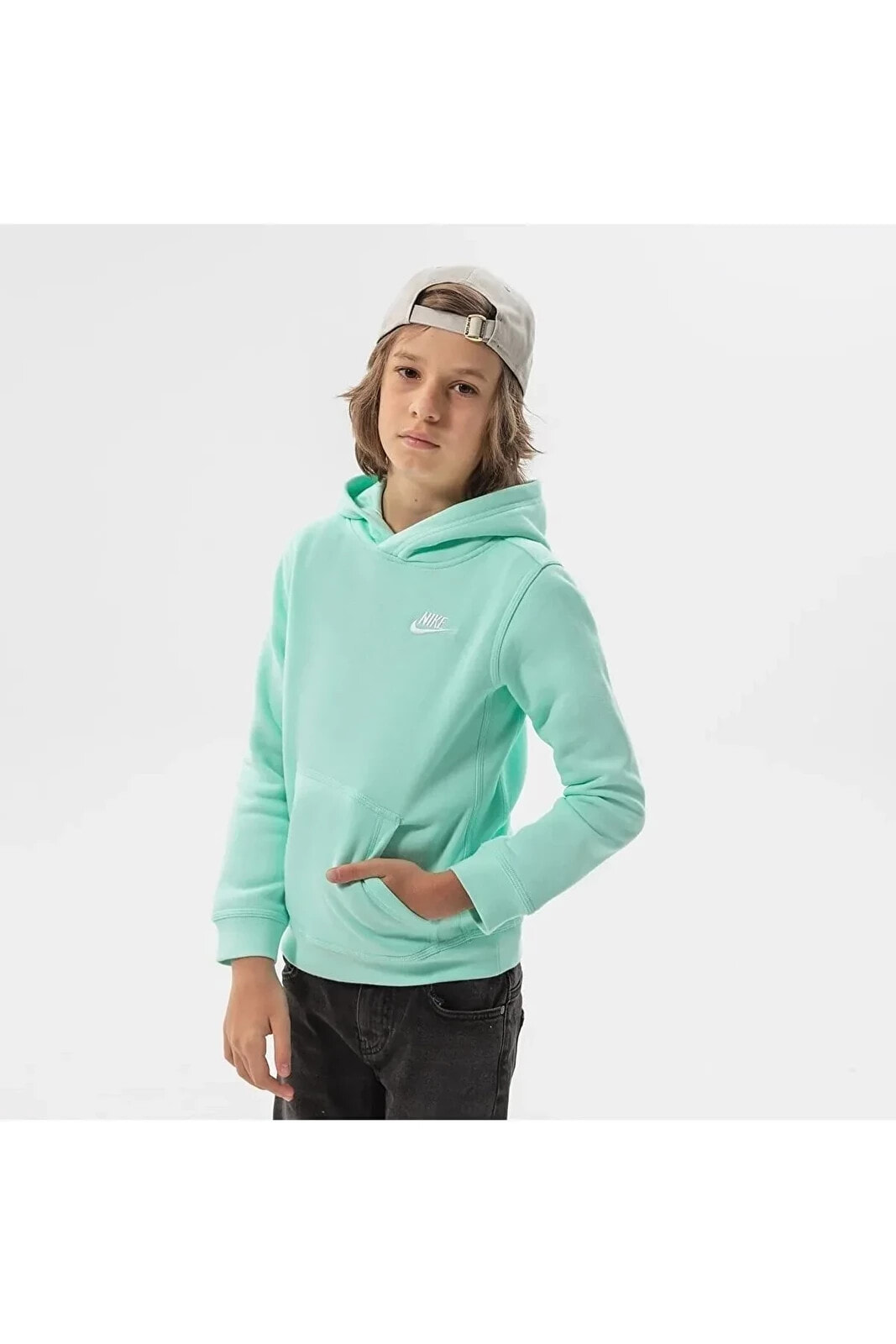 Sportswear Club Pullover Kapüşonlu Erkek Çocuk Sweatshirt