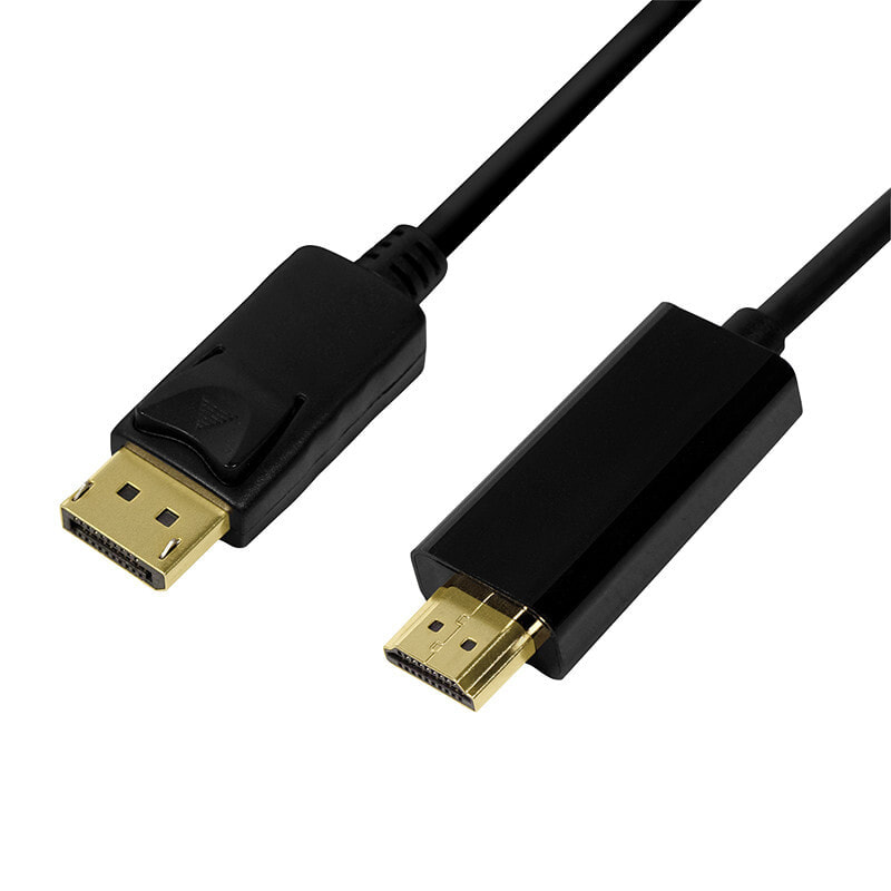 LogiLink CV0127 видео кабель адаптер 2 m DisplayPort HDMI Тип A (Стандарт) Черный