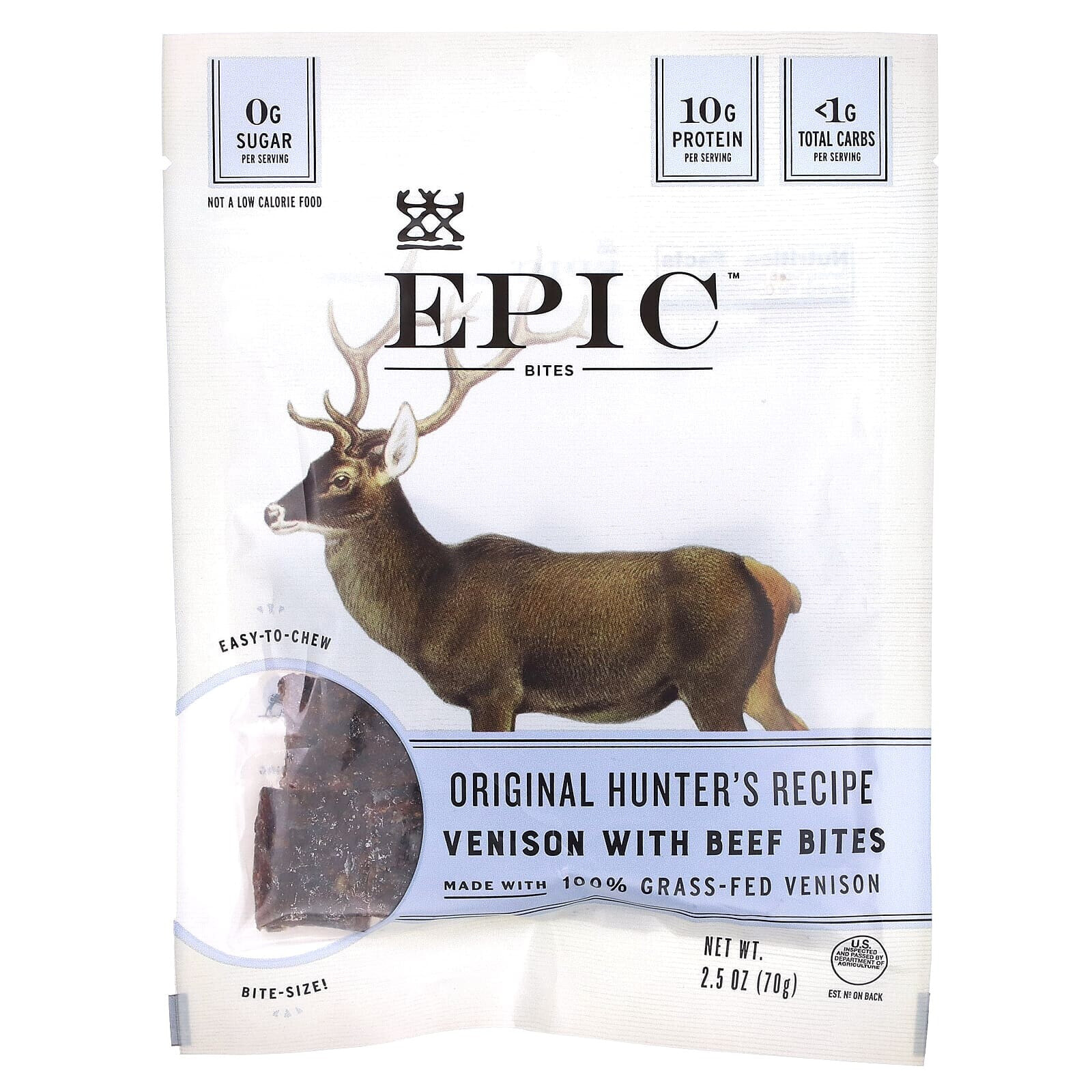 Bites, Venison with Beef Bites, 2.5 oz (70 g)