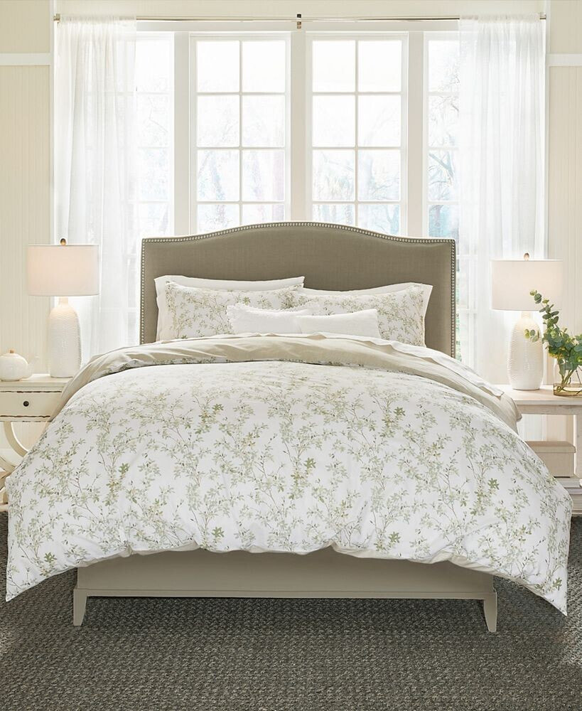 Laura Ashley lindy Cotton Reversible 2 Piece Duvet Cover Set, Twin