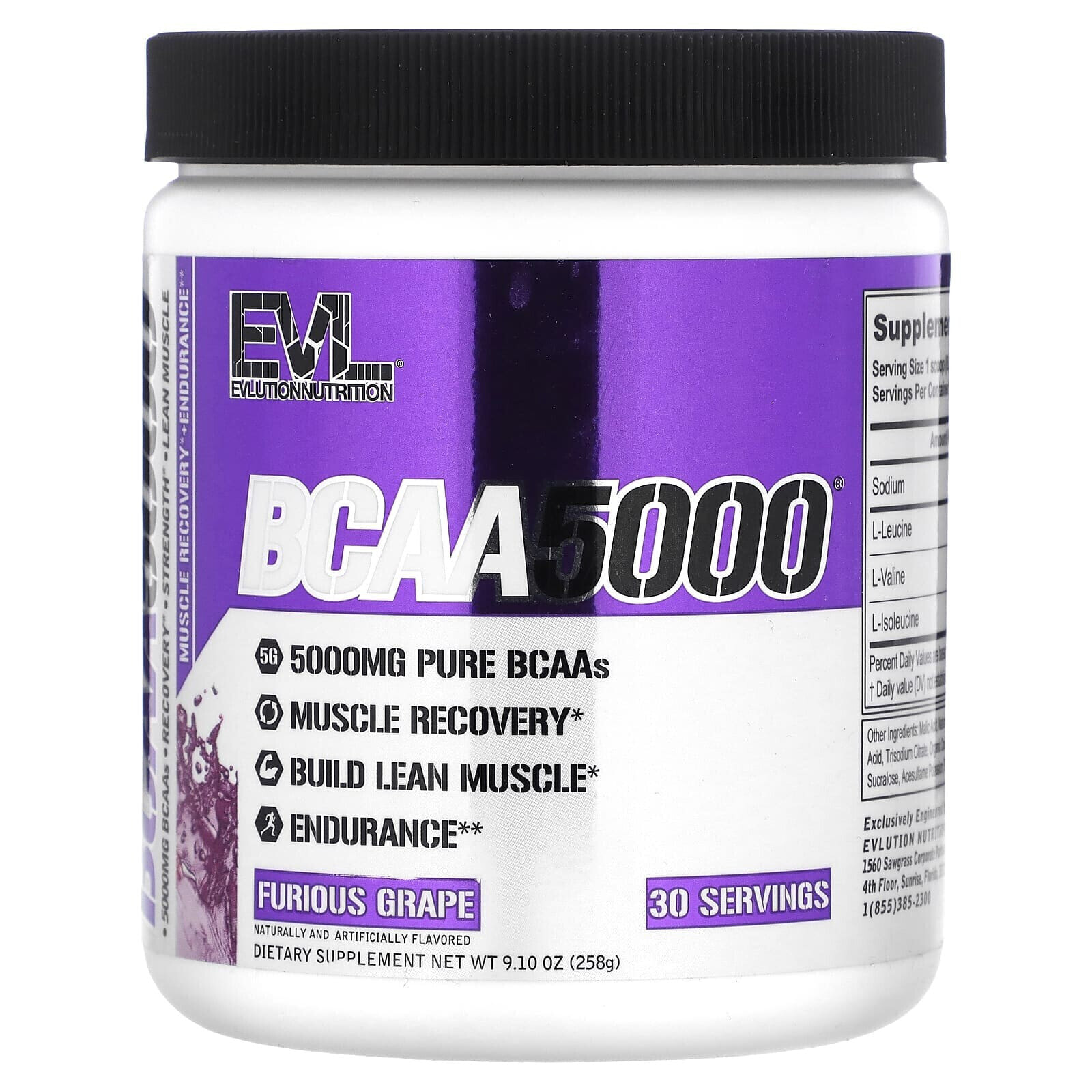 BCAA5000, Unflavored, 10.58 oz (300 g)