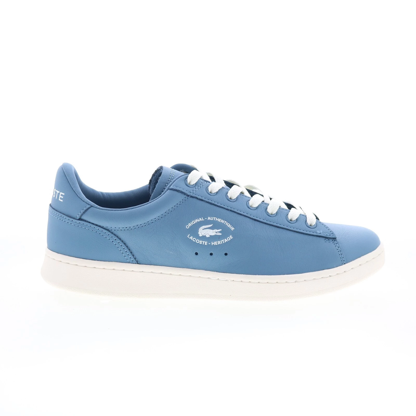 Lacoste Carnaby Set 125 1 SMA Mens Blue Leather Lifestyle Sneakers Shoes