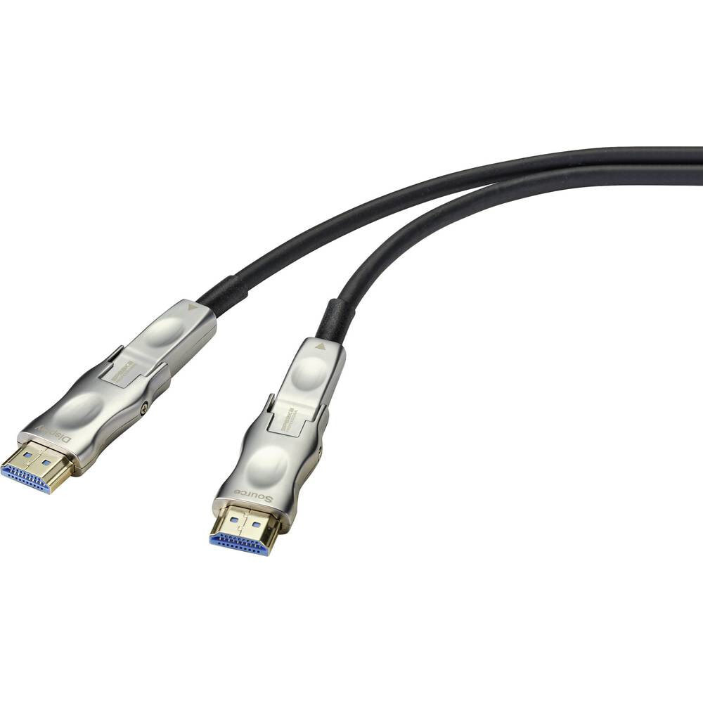 SP-9538584 - 50 m - HDMI Type D (Micro) - HDMI Type D (Micro) - Audio Return Channel (ARC) - Silver - Black