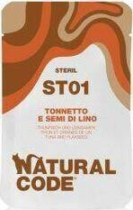 Natural Line s.r.l NATURAL CODE KOT sasz.70g ST01 TUŃCZYK SIEMIĘ LNIANE /24