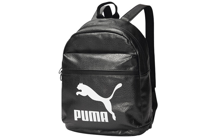 PUMA 彪马 大logo休闲 PU 书包背包双肩包 女款 黑色 / Рюкзак Puma Logo Accessories 075164-03