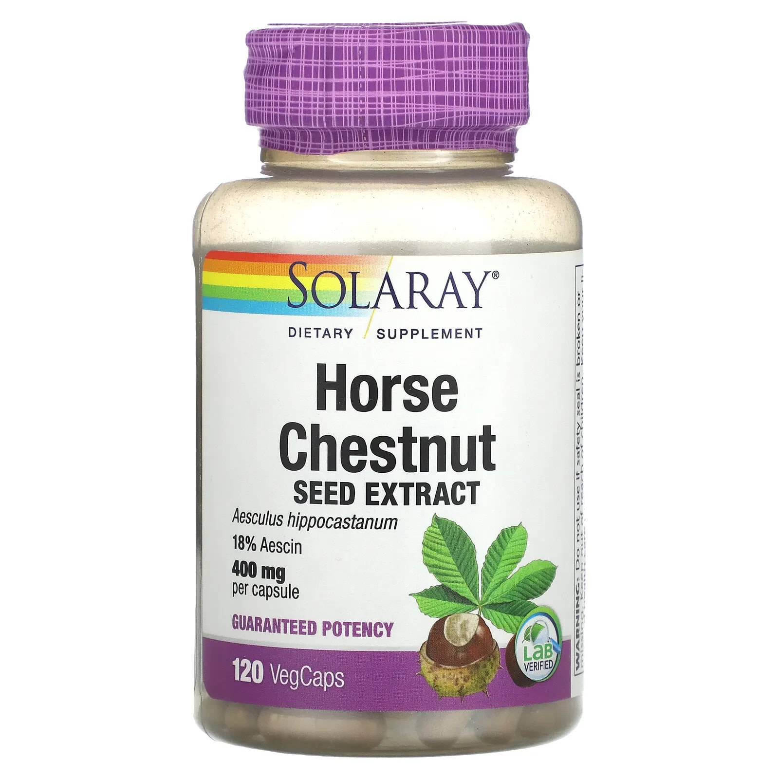 Horse Chestnut Seed Extract, 400 mg, 120 VegCaps