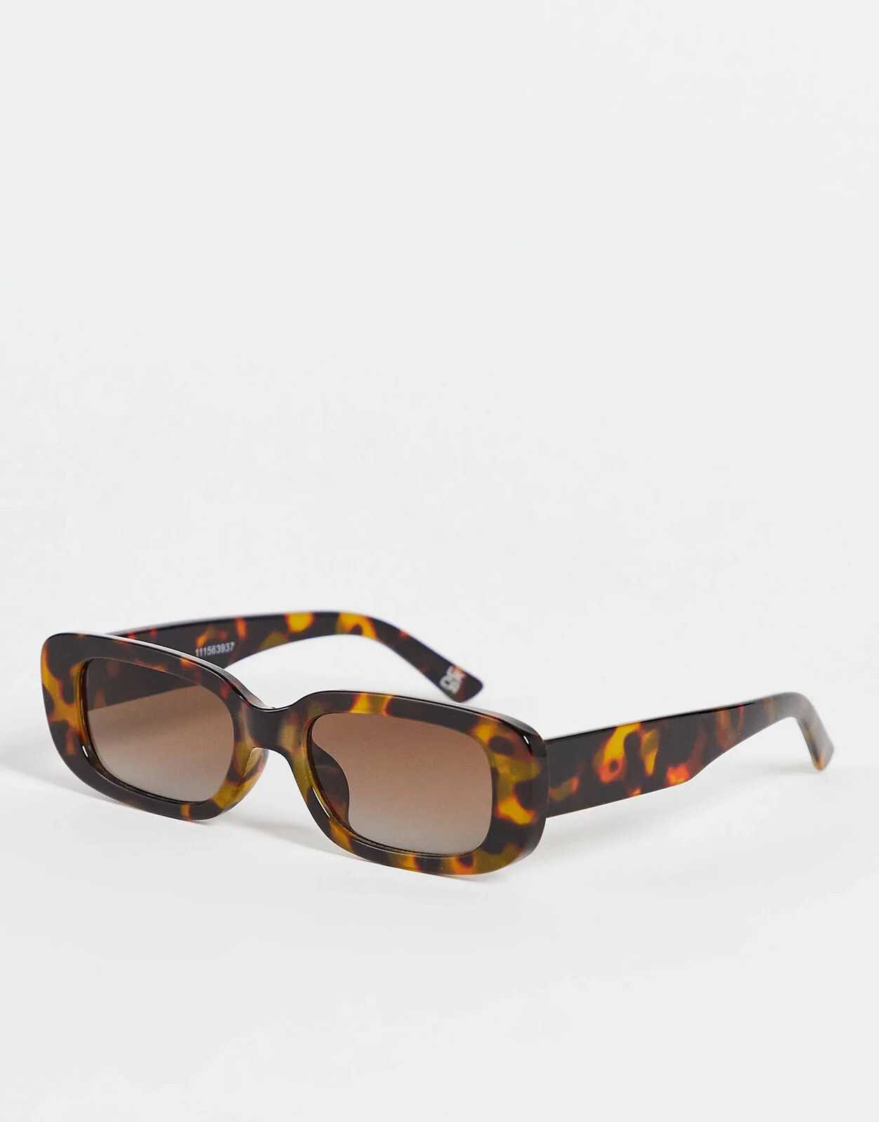 ASOS DESIGN mid square sunglasses in tort