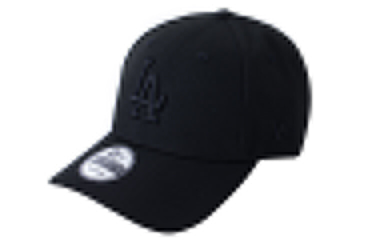 New Era 纽亦华 MLB系列 LA 全黑Logo 立体刺绣 弯檐棒球帽 黑色 礼物 / New Era MLB LA Logo шапка