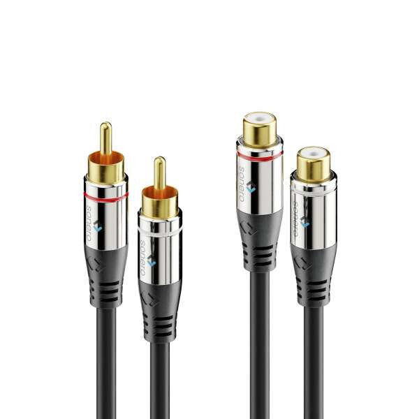 Sonero S-AC710-020 - 2 x RCA - Male - 2 x RCA - Female - 2 m - Black