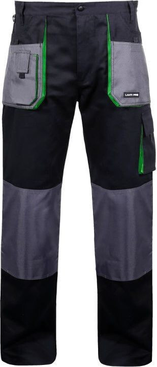 Lahti Pro Work trousers, cotton, black and green, size S (L4050648)