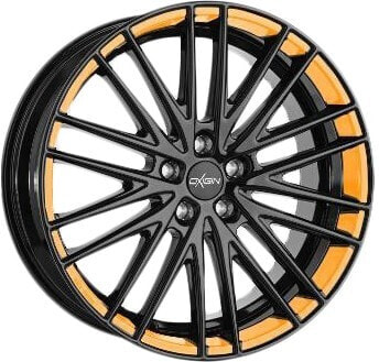 Колесный диск литой Oxigin 19 Oxspoke black foil neon orange 8.5x18 ET42 - LK5/114.3 ML72.6