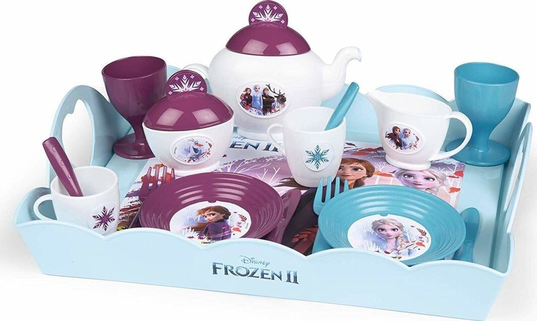 Детский набор посуды Smoby Frozen II Большой поднос со столовыми приборами XL, 17 элементов 310513