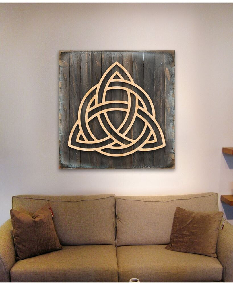 Designocracy spiral Symbol Celtic Wood Block