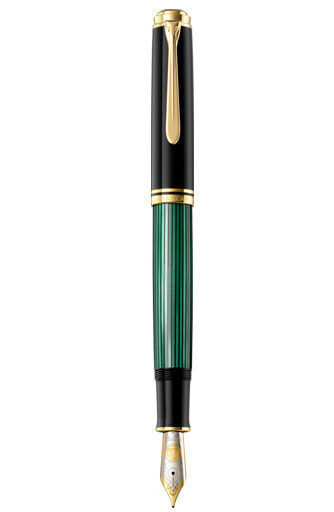 Souverän® 1000 - Black - Gold - Green - Built-in filling system - Gold/Rhodium - Bold - Ambidextrous - Germany