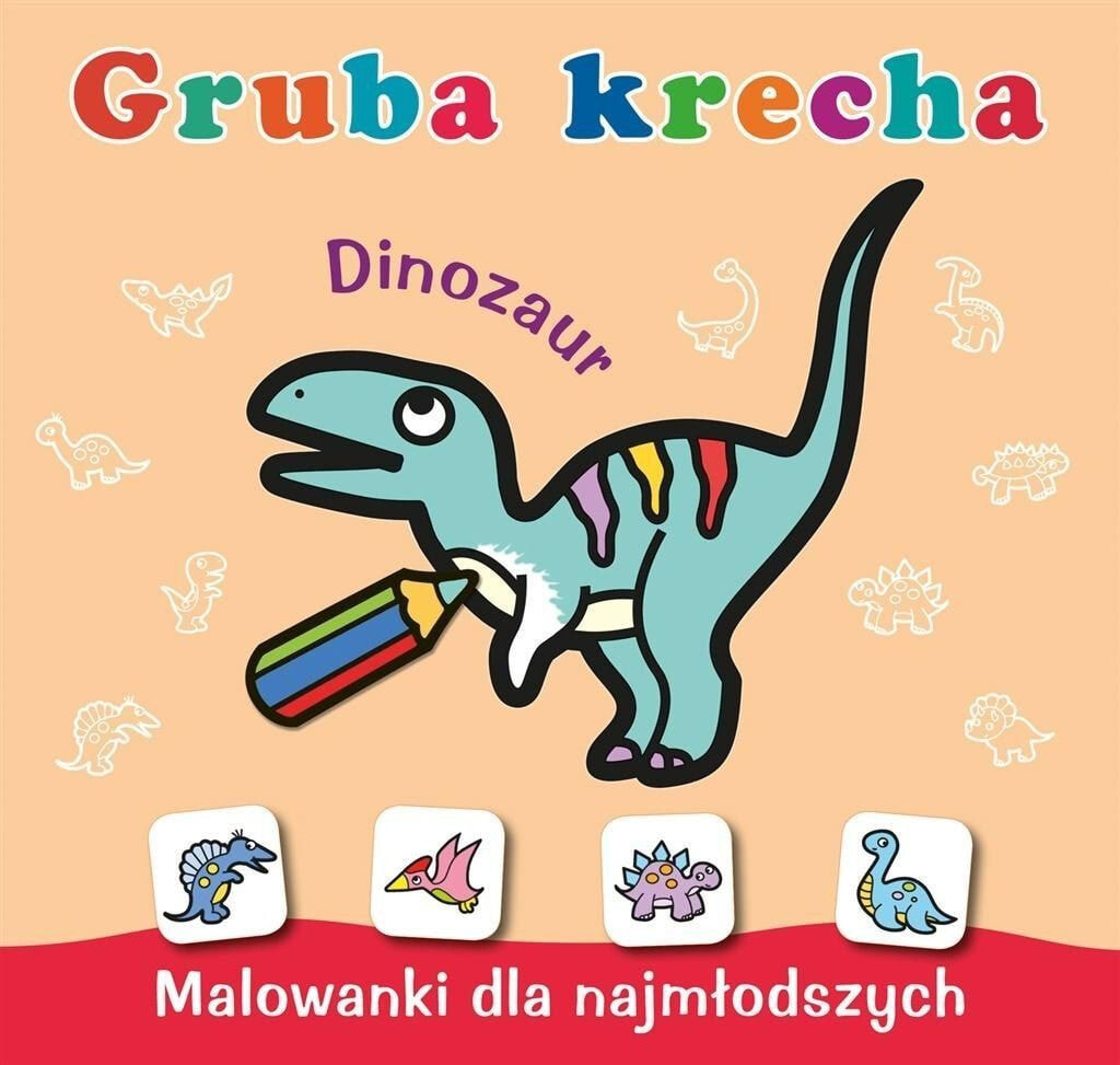 Раскраска для рисования Skrzat Gruba krecha. Dinozaur