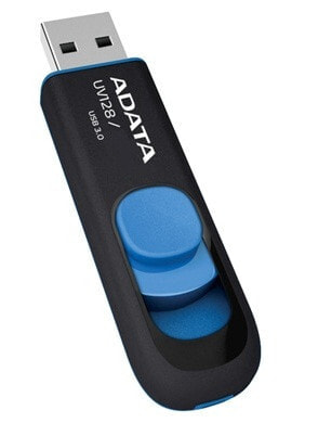 ADATA DashDrive UV128 32GB USB флеш накопитель USB тип-A 3.2 Gen 1 (3.1 Gen 1) Черный, Синий AUV128-32G-RBE