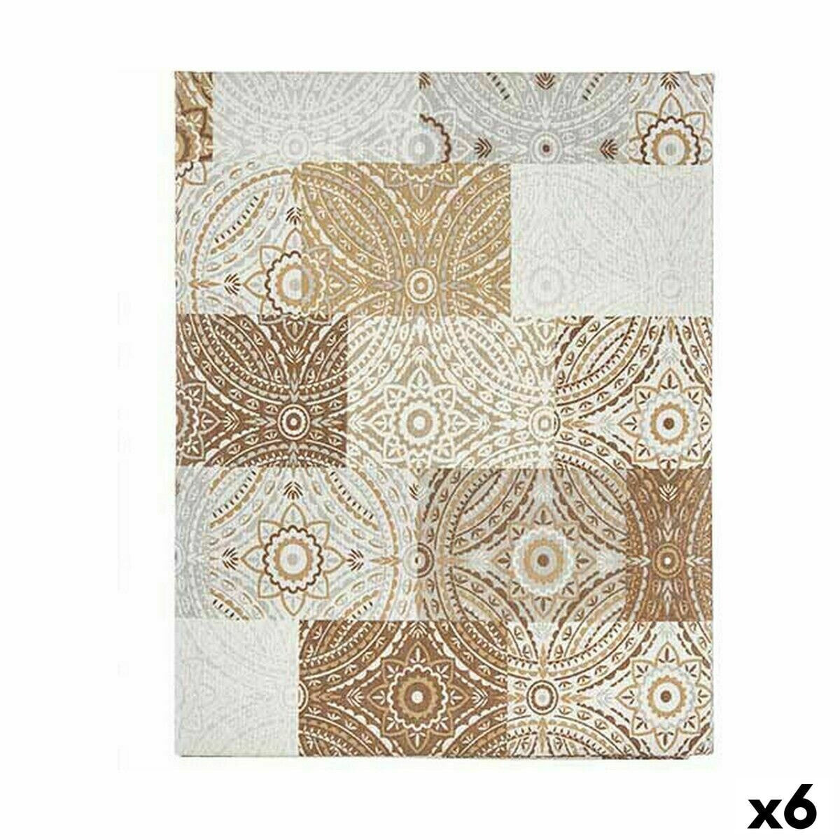 Tablecloth Thin canvas Anti-stain Tile 140 x 180 cm Beige (6 Units)