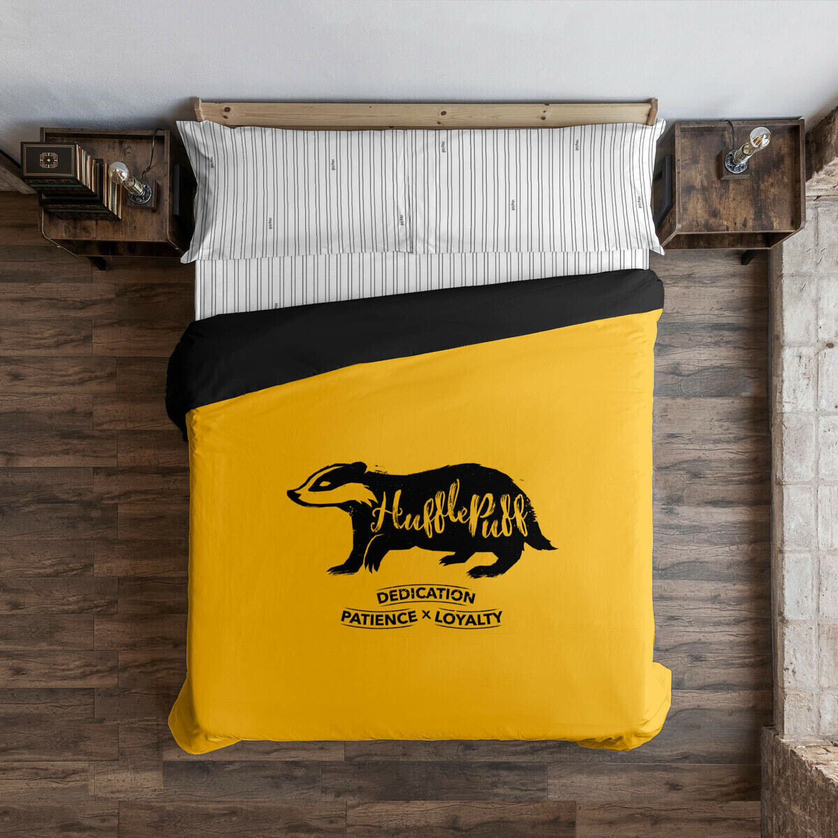 Nordic cover Harry Potter Hufflepuff Values Yellow 240 x 220 cm King size