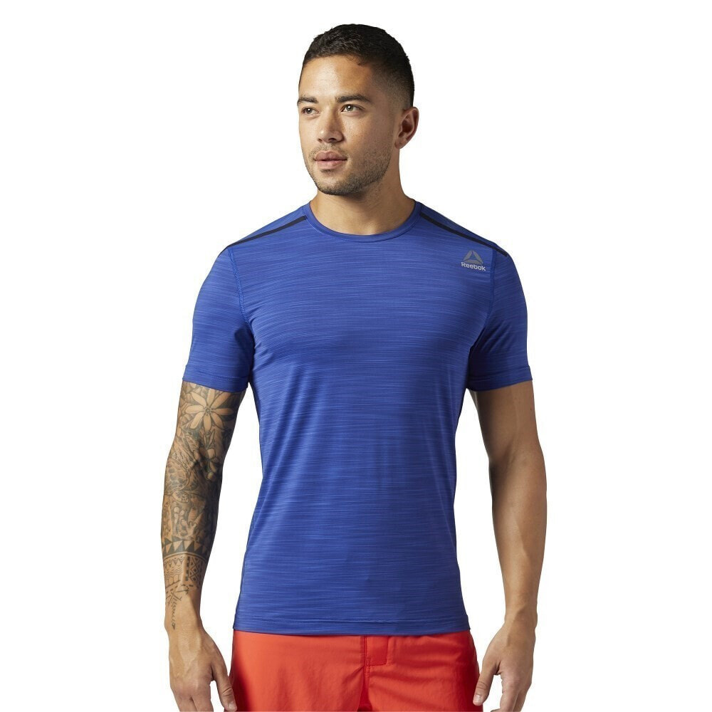 Мужская футболка спортивная синяя однотонная Reebok Actvchl Tee