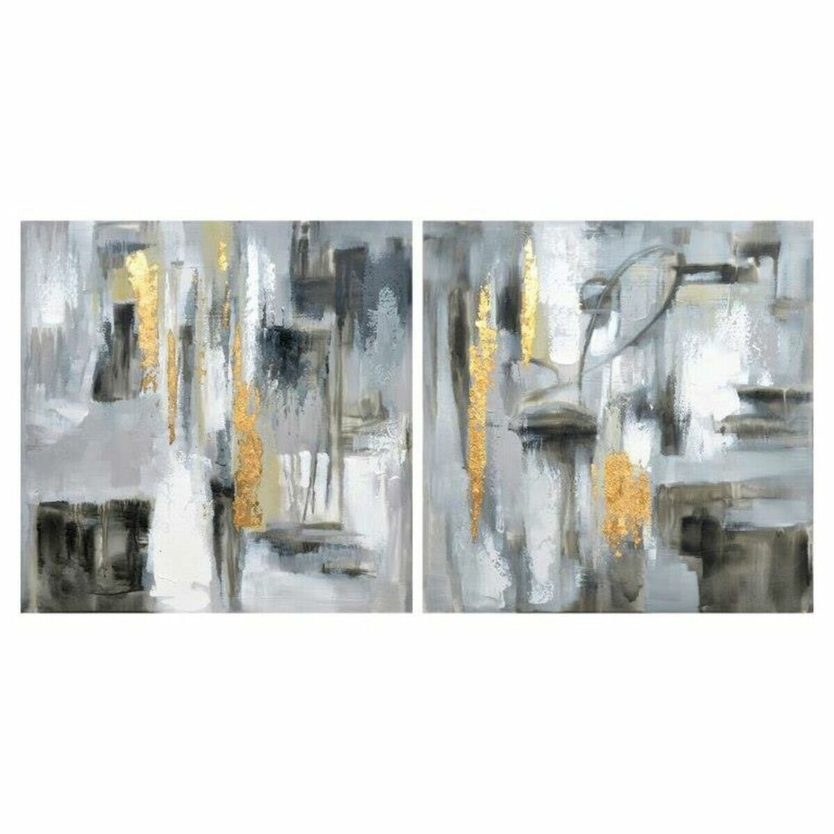 Painting DKD Home Decor Abstract 80 x 3 x 80 cm Loft (2 Units)