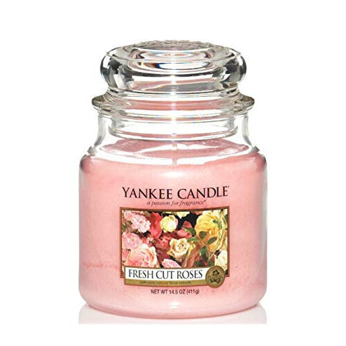 Yankee Candle Fresh cut Roses восковая свеча Цилиндр Мускус Розовый 1 шт 10.00114.0337