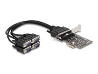 66324 - PCIe - RS-232 - VGA - Female - Full-height / Low-profile - PCIe 2.0 - RS-232