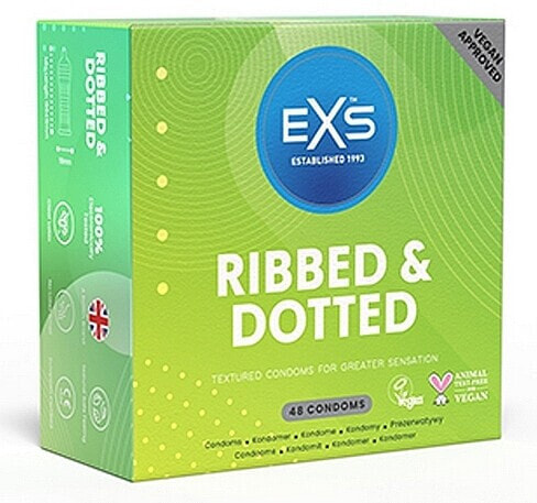 Gerippte Kondome mit Punkten - EXS Ribbed & Dotted Condoms