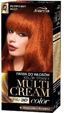 Joanna Multi Cream Color No.43 Стойкая краска для волос, оттенок пламенный рыжий
