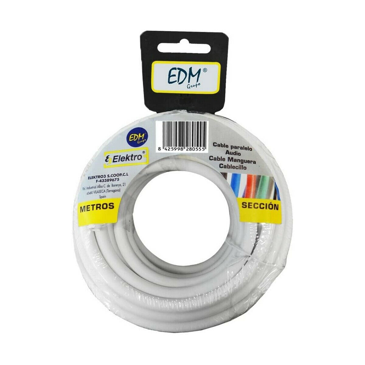 Cable EDM 2 X 0,5 mm 10 m White