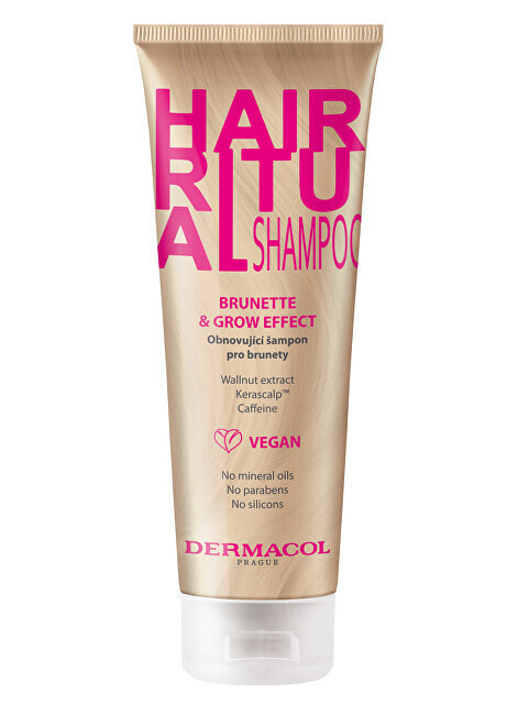 Шампунь для блеска волос Dermacol Hair Ritual Renewing Shampoo (Brunette & Grow Effect Shampoo) 250 ml