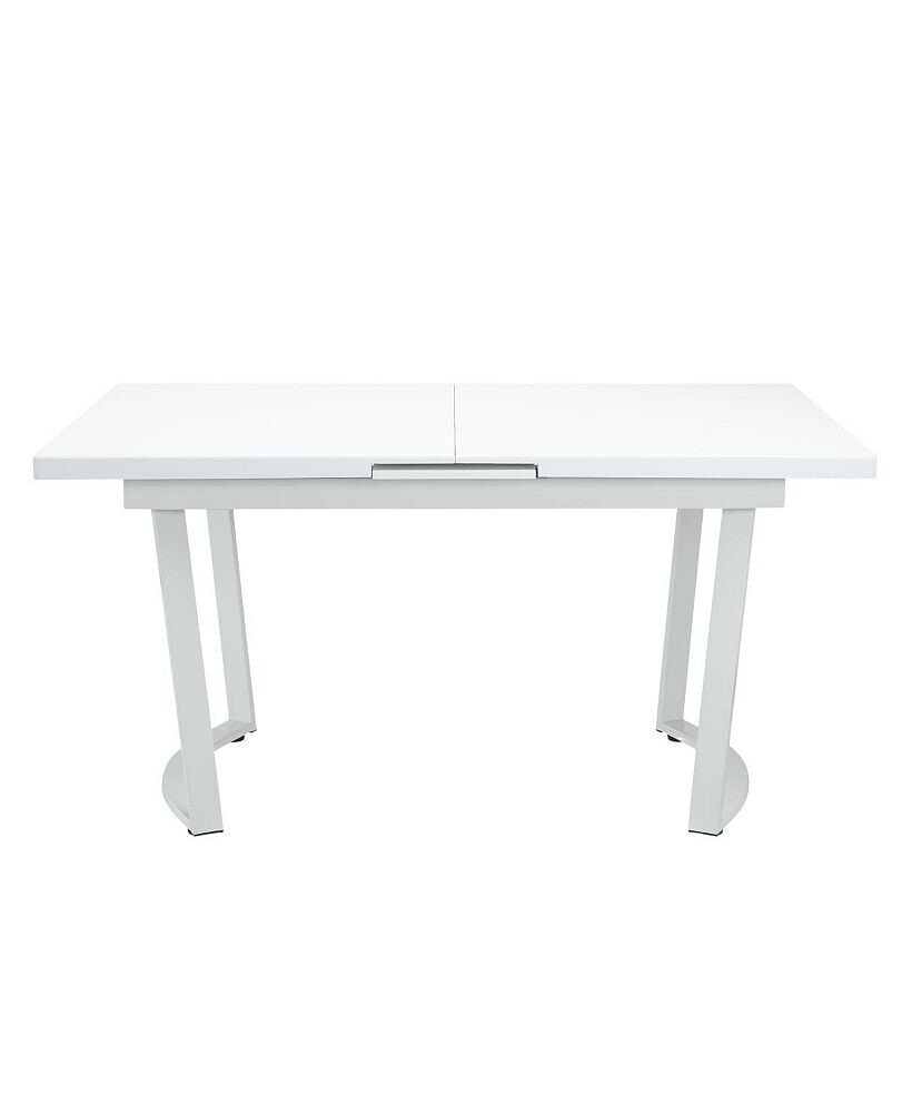 Simplie Fun palton Dining Table, High Gloss White Finish DN