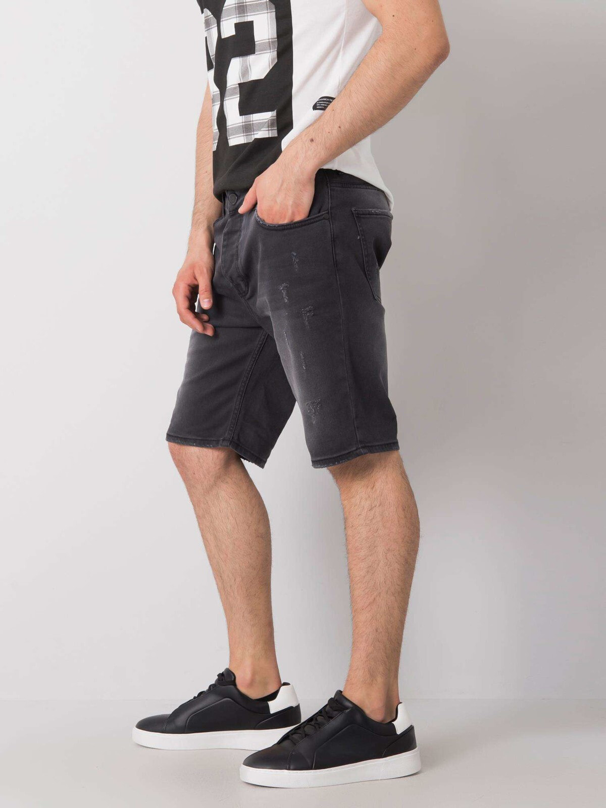Мужские шорты черные джинсовые длинные FactoryPrice-MH-SN-3003-1.71P-czarny цвет черный размер M — купить недорого сдоставкой, 44713