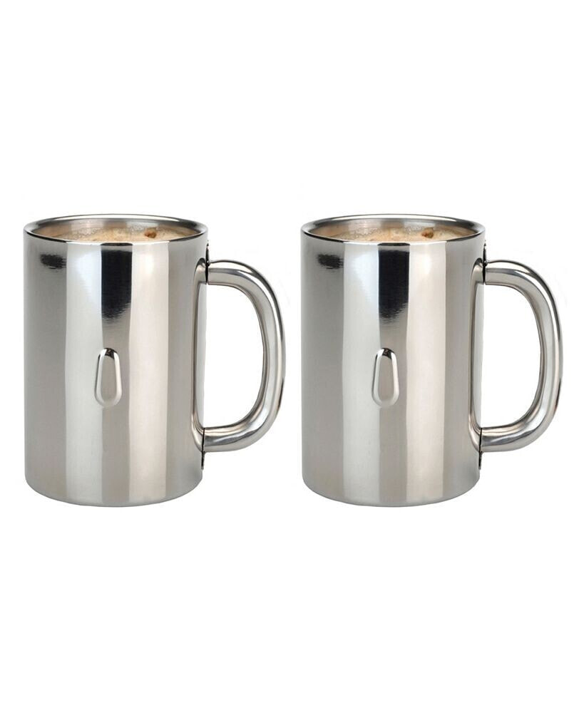 BergHOFF stainless Steel 12-Oz. Coffee Mugs, Set of 2