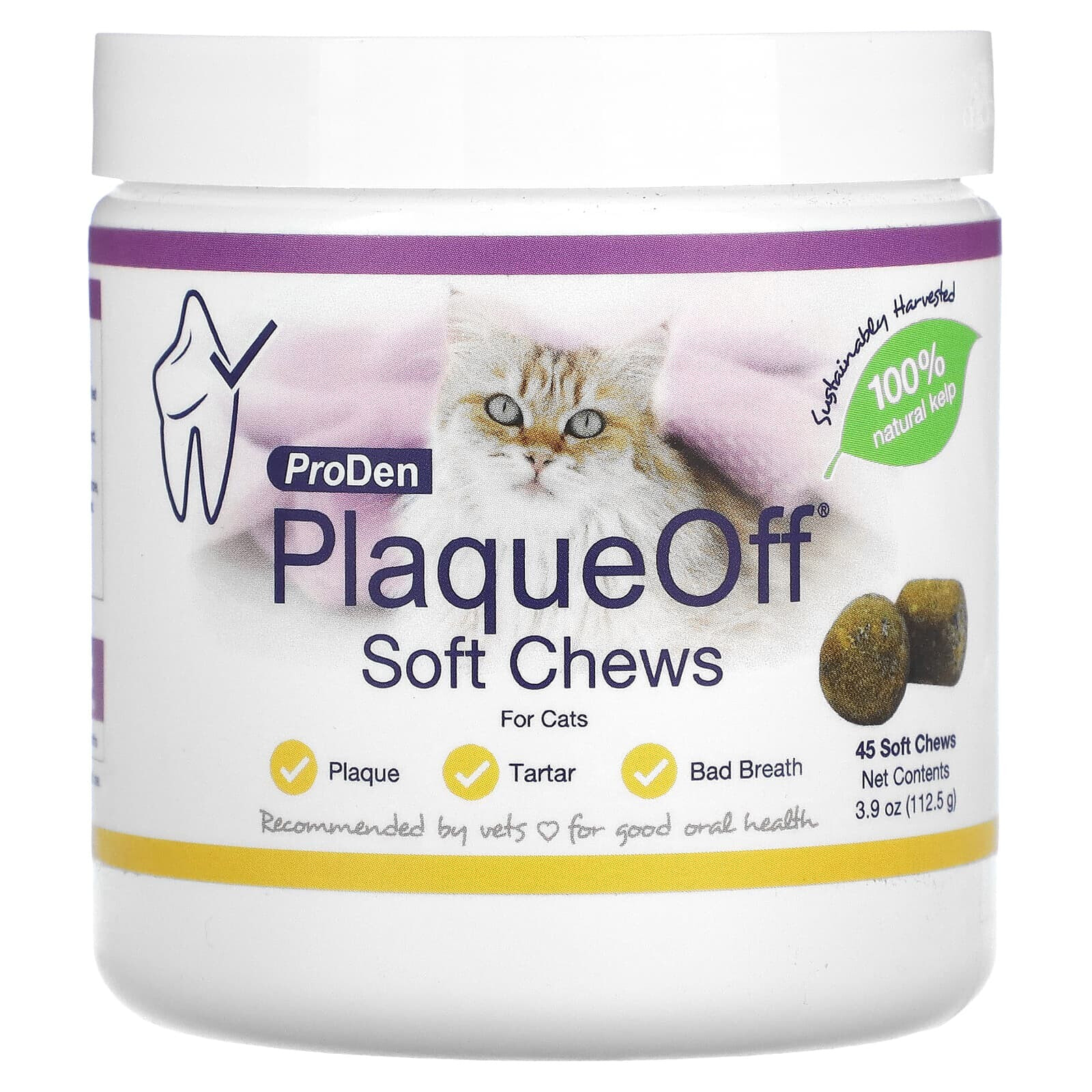 ProDen, PlaqueOff Soft Chews, For Cats, 45 Soft Chews, 3.9 oz (112.5 g)