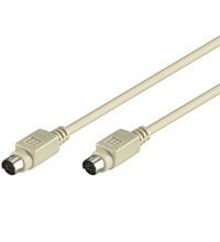 Wentronic PS/2 Keyboard and Mouse Cable - 5 m - 5 m - 6-p Mini-DIN - 6-p Mini-DIN - Male - Male - Beige