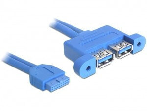 DeLOCK 82941 USB кабель 0,45 m 3.2 Gen 1 (3.1 Gen 1) Синий