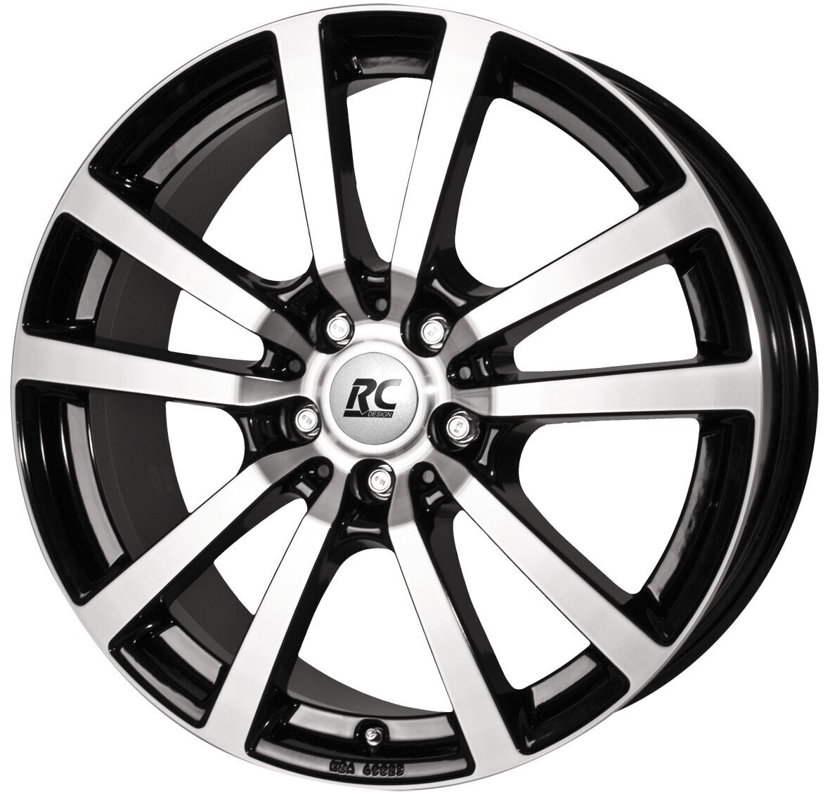 Колесный диск литой RC-Design RC25T schwarz front-poliert 7.5x18 ET45 - LK5/108 ML65.1