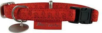Zolux Adjustable Mac Leather 25 mm Collar - red