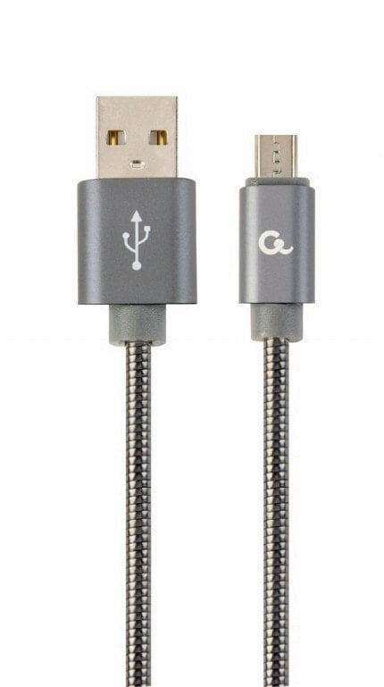 Cablexpert CC-USB2S-AMMBM-2M-BG USB кабель USB 2.0 USB A Micro-USB B Серый