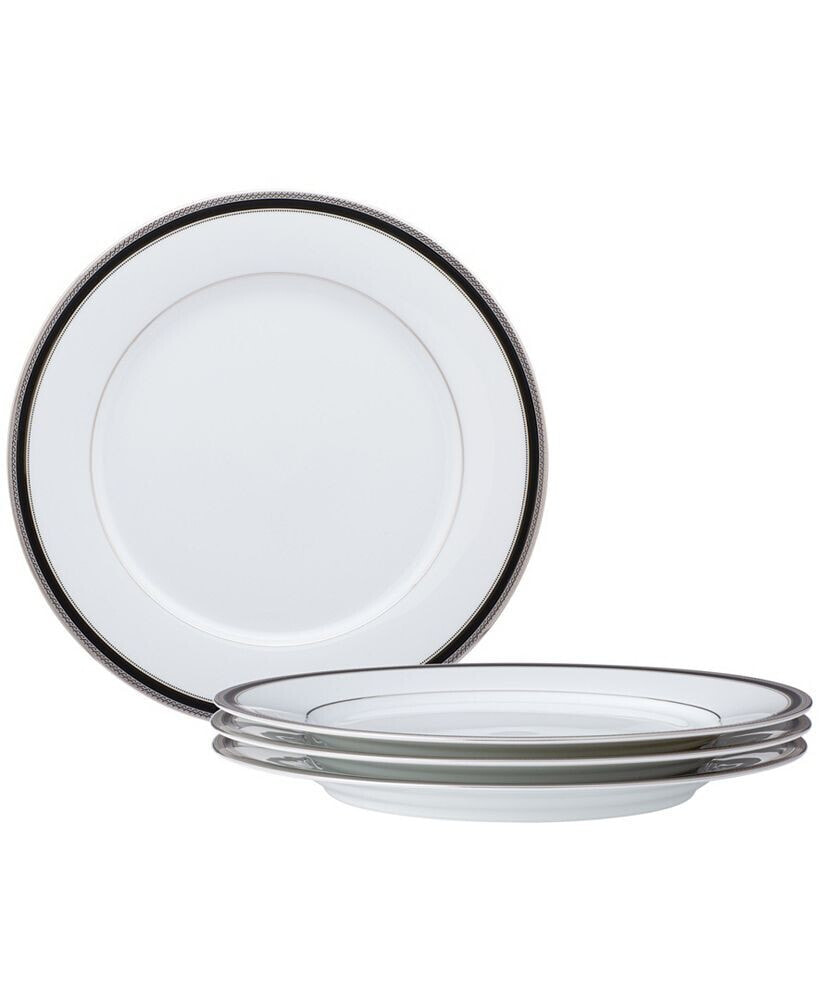 Noritake austin Platinum Set of 4 Dinner Plates, Service For 4