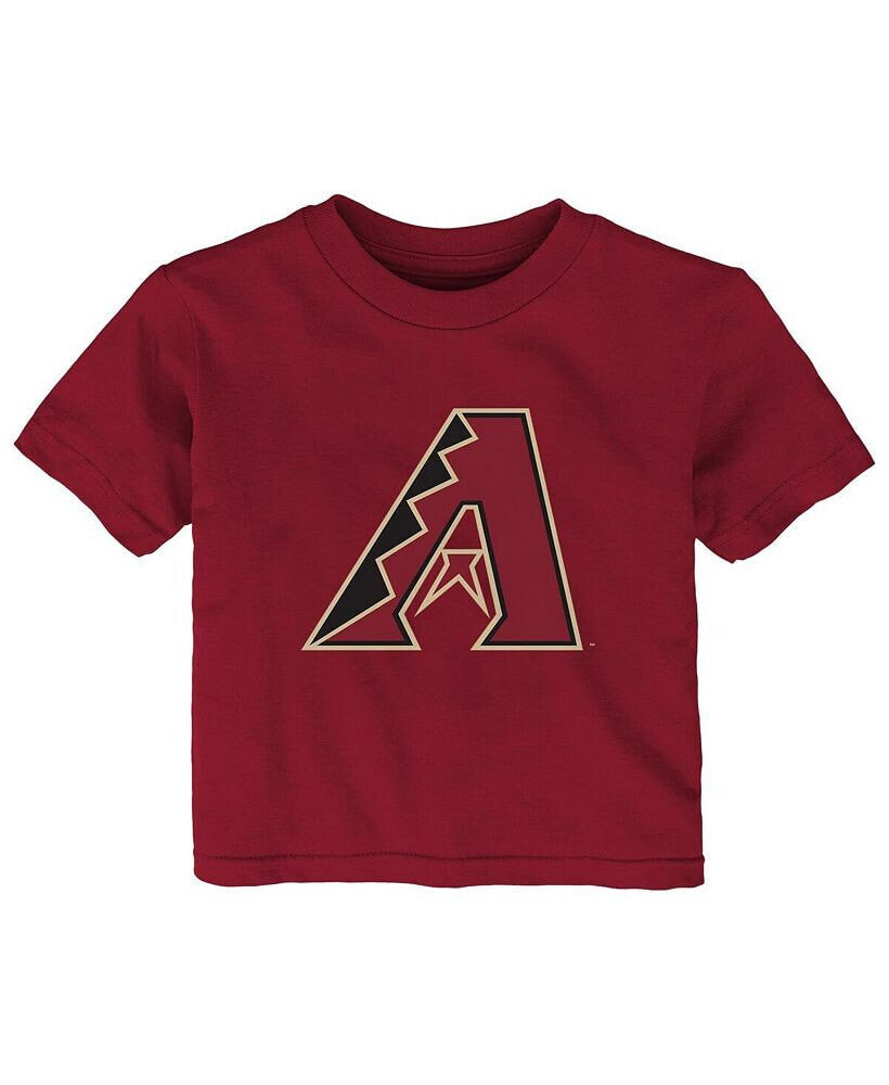 Outerstuff infant Boys and Girls Red Arizona Diamondbacks Team Crew Primary Logo T-shirt